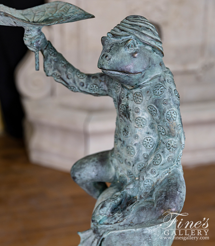 Bronze Fountains  - Bronze Frog Fountain Patina - BF-374